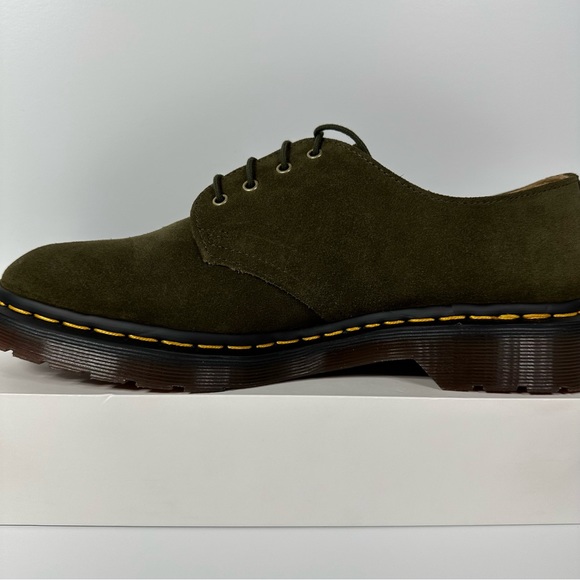 DOC SMITHS REPELLO CALF SUEDE DRESS SHOES MENS SIZE 9 OLIVE GREEN 4 EYE 1461 NEW - Picture 8 of 10